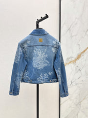 26FW New Jacquard Cropped Denim Jacket 🩵