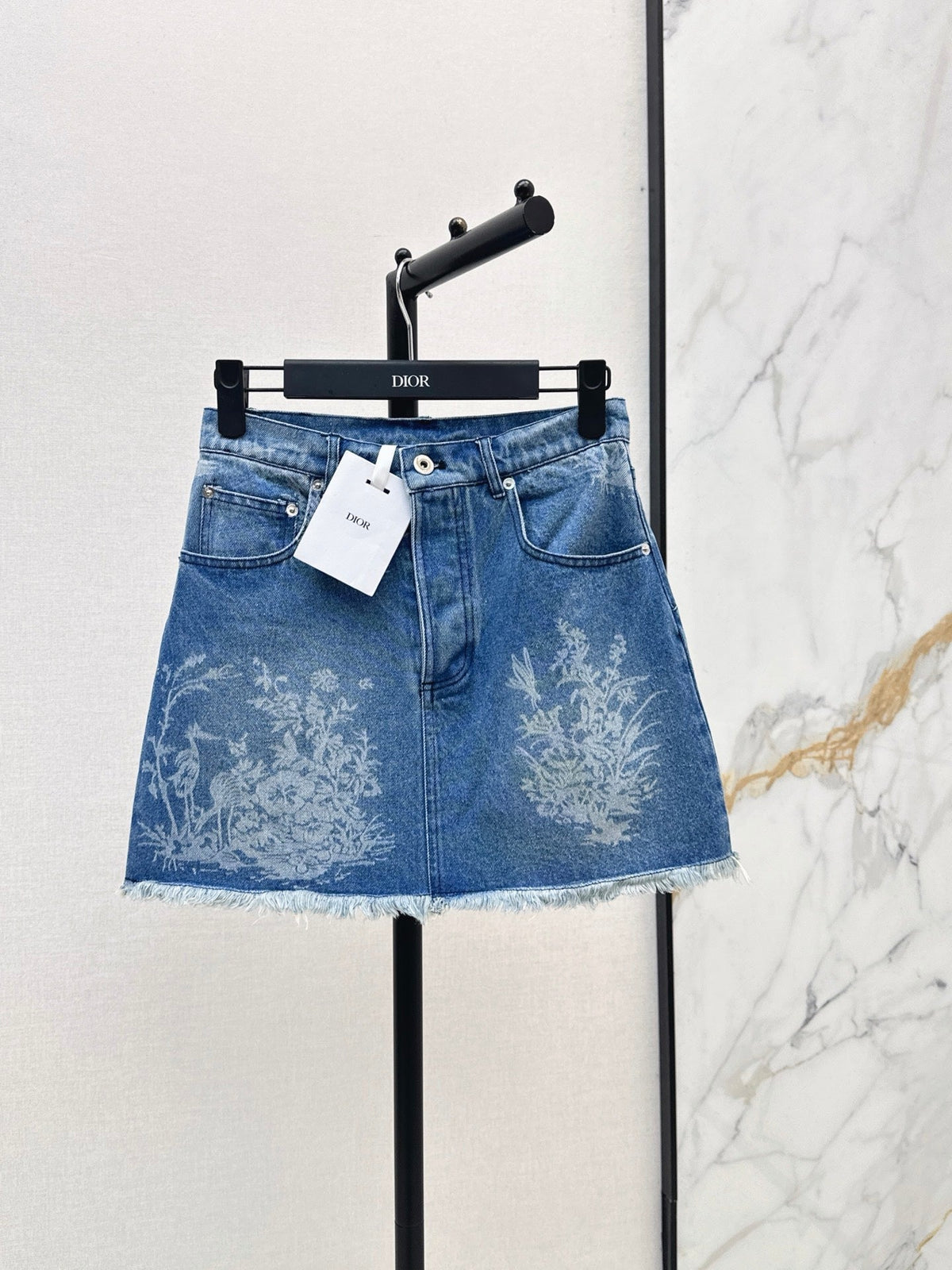 26FW New High-Waisted Jacquard Denim Skirt 🩵