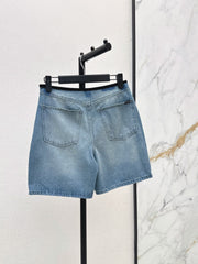 26FW New High-Waisted Denim Bermuda Shorts 🩵