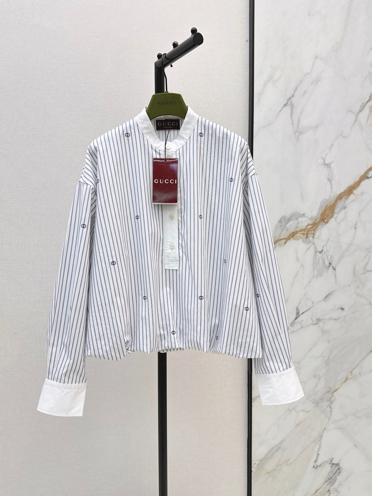 🔥Highest Quality🔥 26FW New Striped Print Loose-Fit Collared Shirt 🩵