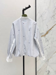 🔥Highest Quality🔥 26FW New Striped Print Loose-Fit Collared Shirt 🩵