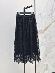 26FW New Water-Soluble Floral Embroidery Skirt 🖤
