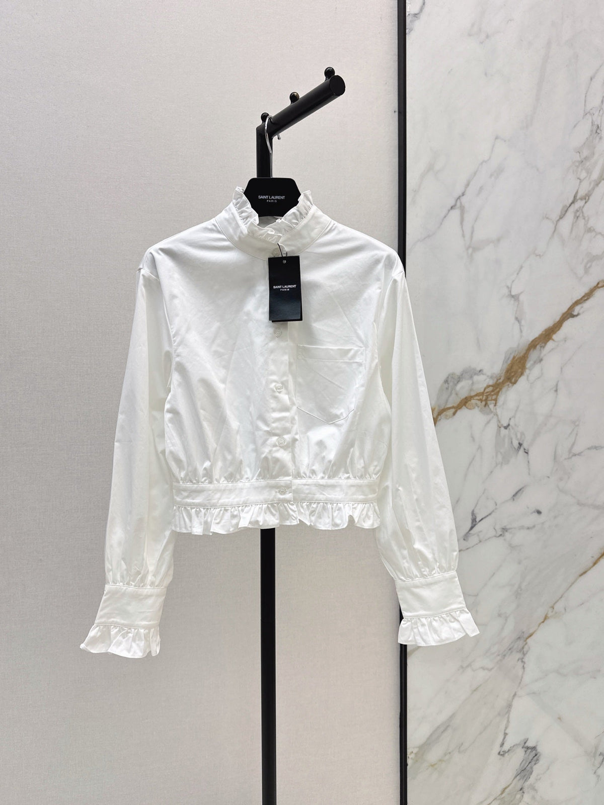 🔥Highest Quality🔥 26FW New Lettuce-Edge Stand-Collar Shirt 🤍