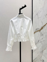 🔥Highest Quality🔥 26FW New Lettuce-Edge Stand-Collar Shirt 🤍