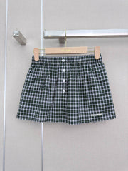 🔥Highest Quality🔥26FW New Plaid Mini Skirt with Elastic Waist