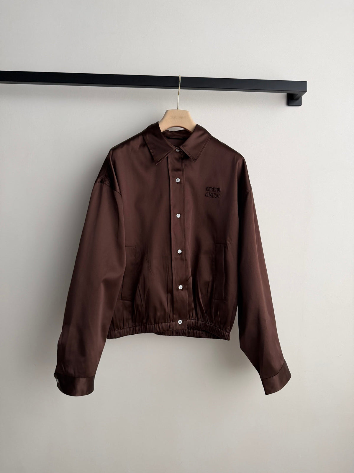 26FW New Chocolate Brown Silk Jacket