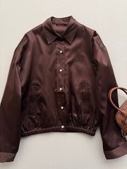 26FW New Chocolate Brown Silk Jacket