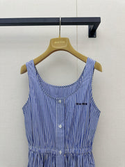 26FW New Blue & White Striped Dress 🩵