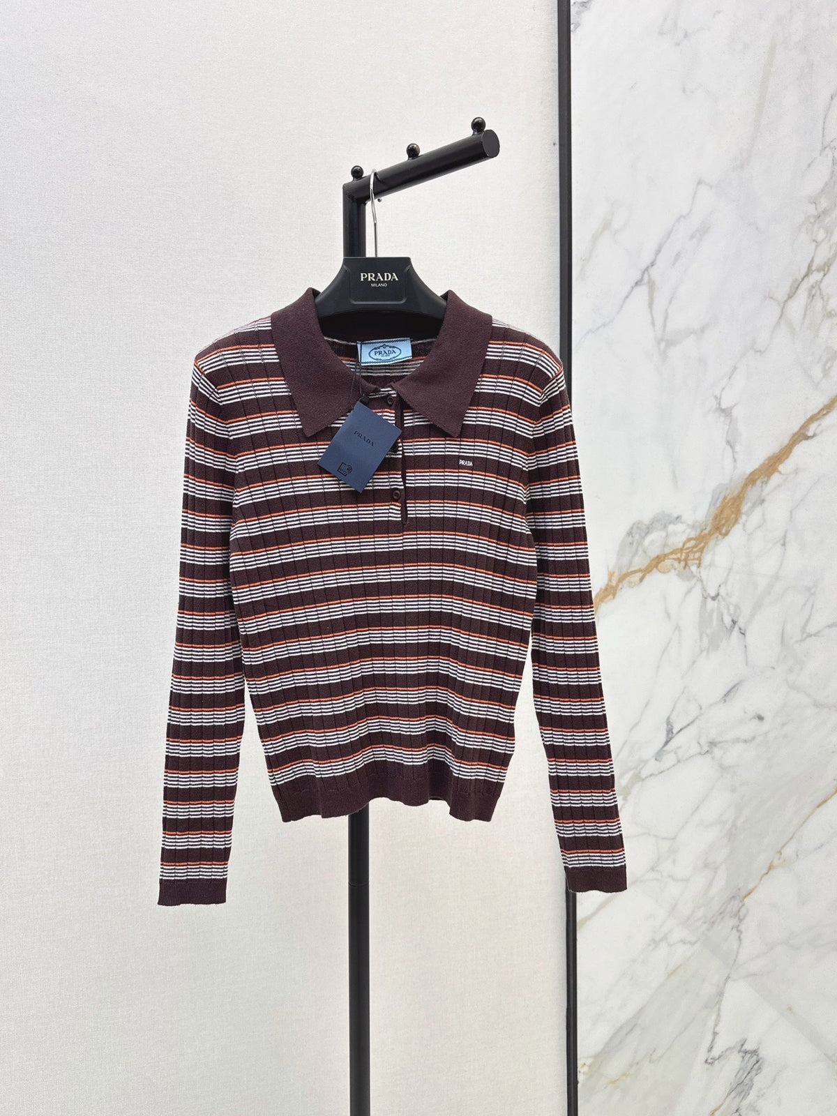 26FW New Striped Knit Polo 🖤
