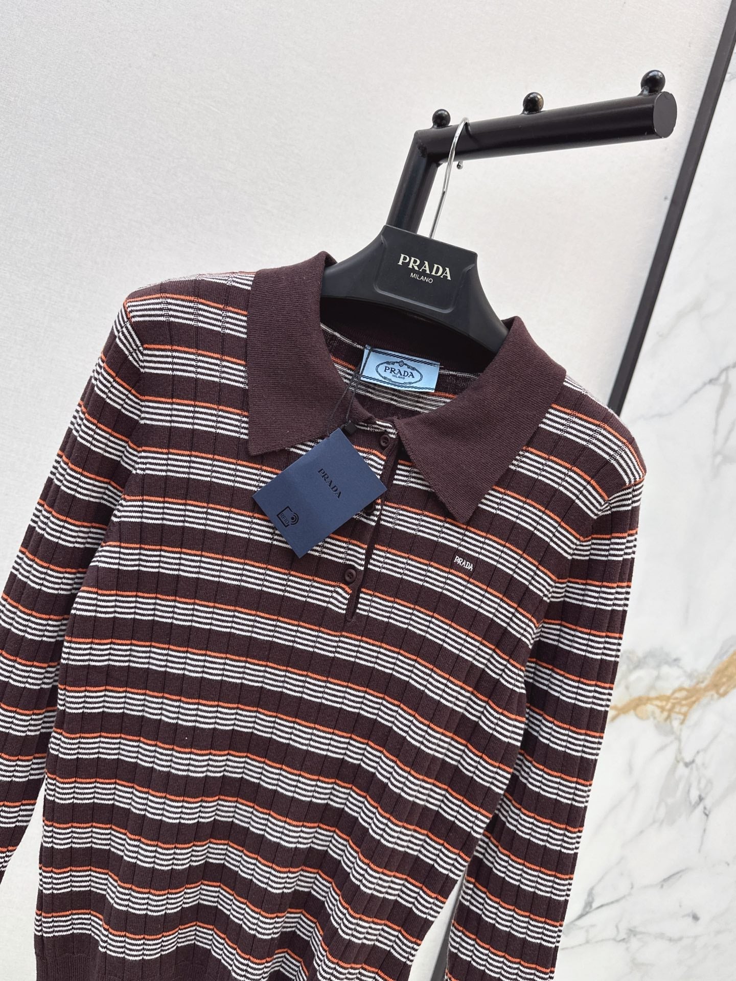 26FW New Striped Knit Polo 🖤