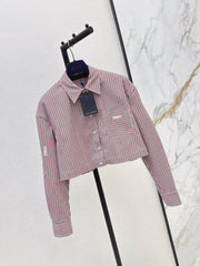 26FW New Cropped Striped Shirt 💕