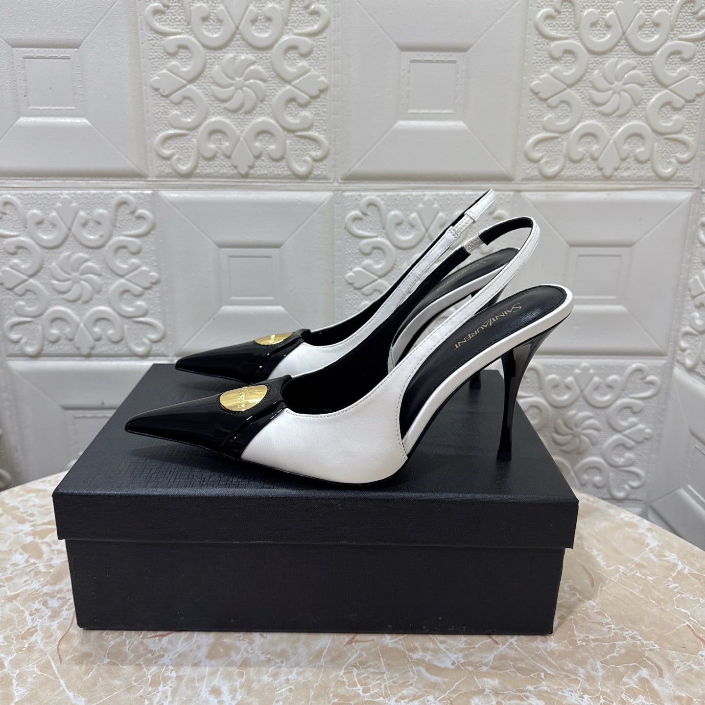 26FW New YSL Logo High Heels 👠(height: 10.5cm)
