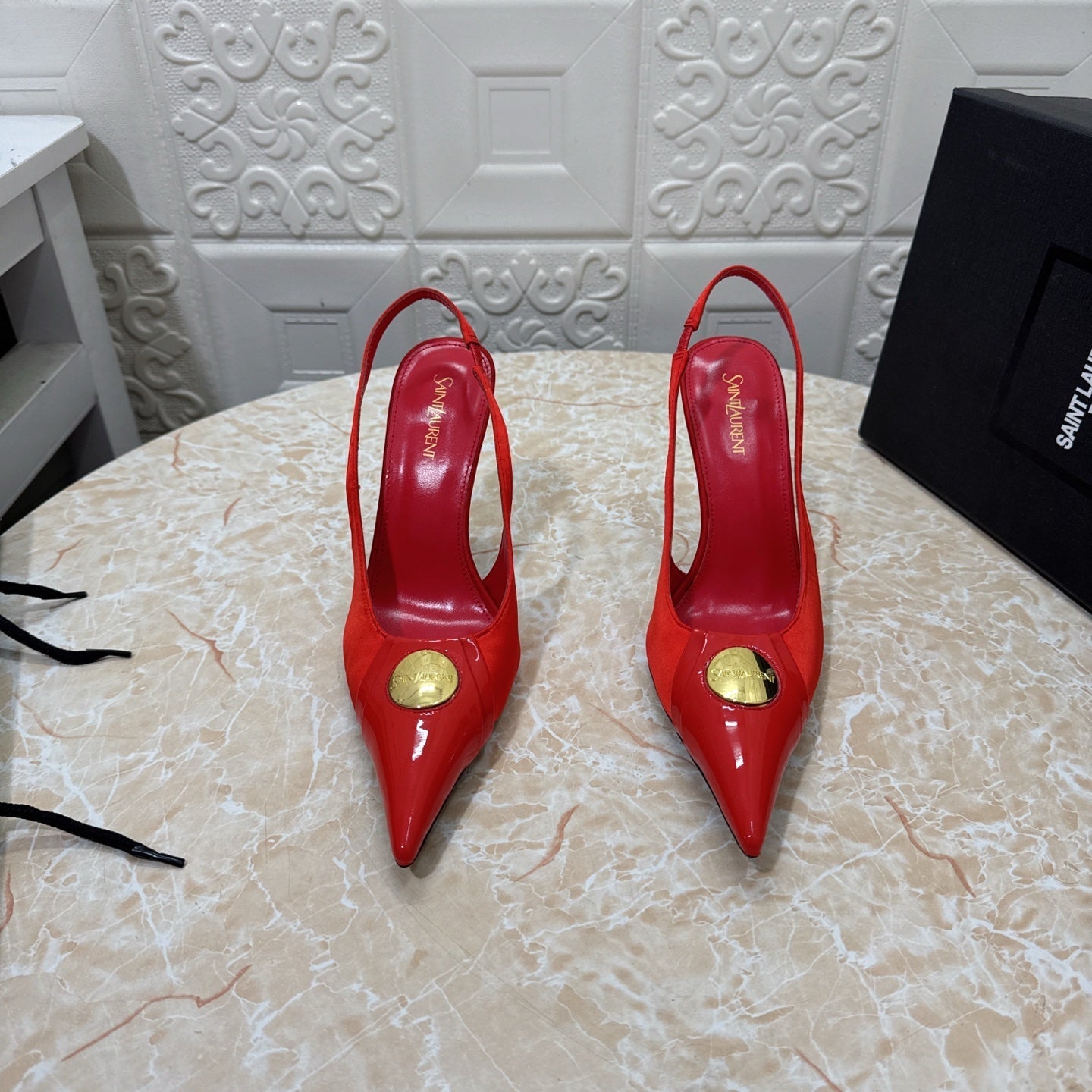 26FW New YSL Logo High Heels 👠(height: 10.5cm)