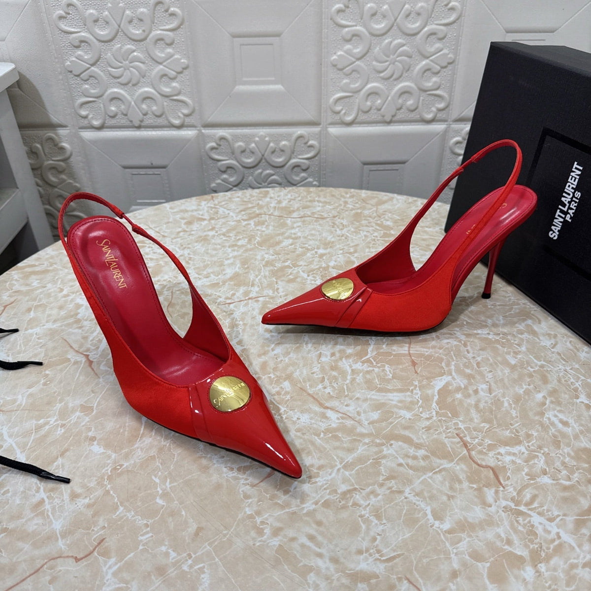26FW New YSL Logo High Heels 👠(height: 10.5cm)