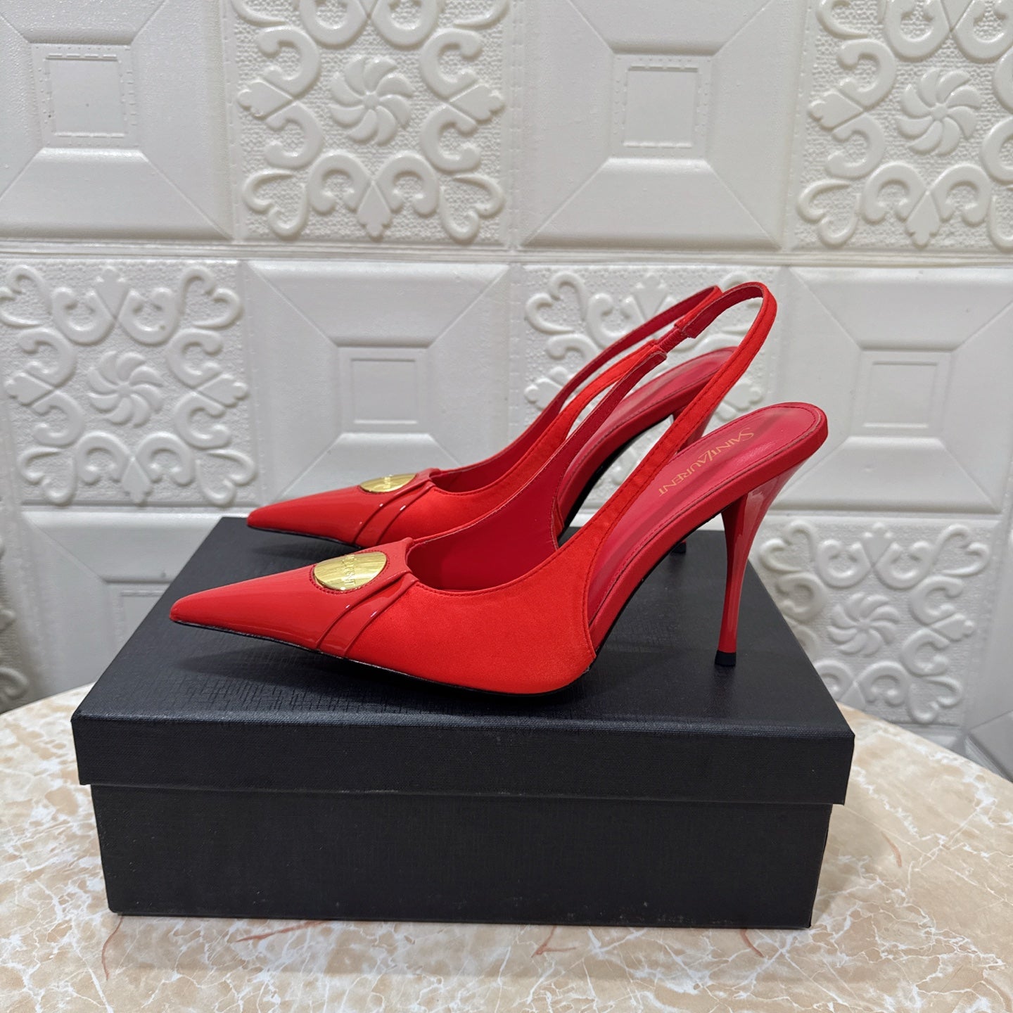 26FW New YSL Logo High Heels 👠(height: 10.5cm)