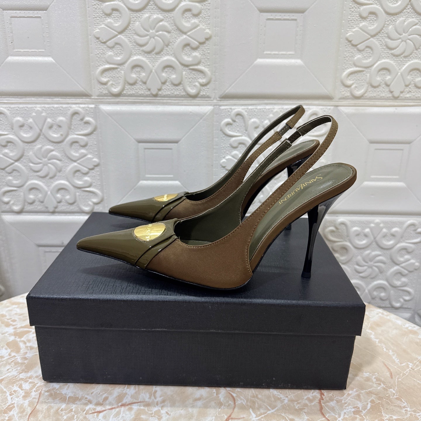 26FW New YSL Logo High Heels 👠(height: 10.5cm)
