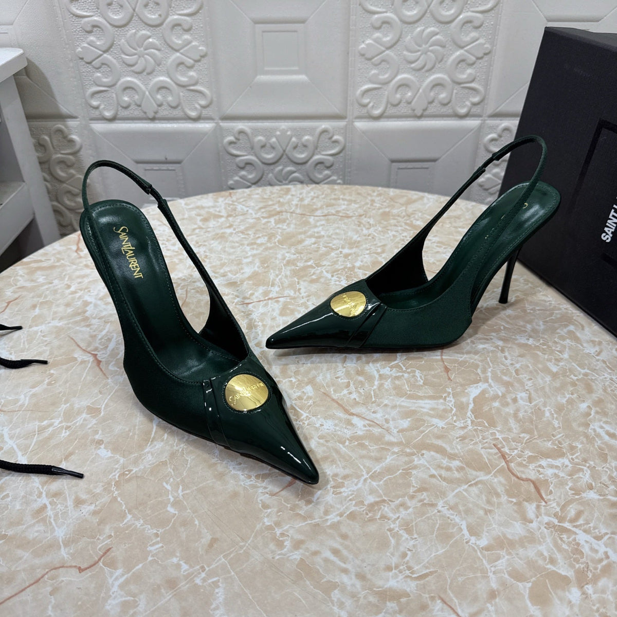 26FW New YSL Logo High Heels 👠(height: 10.5cm)