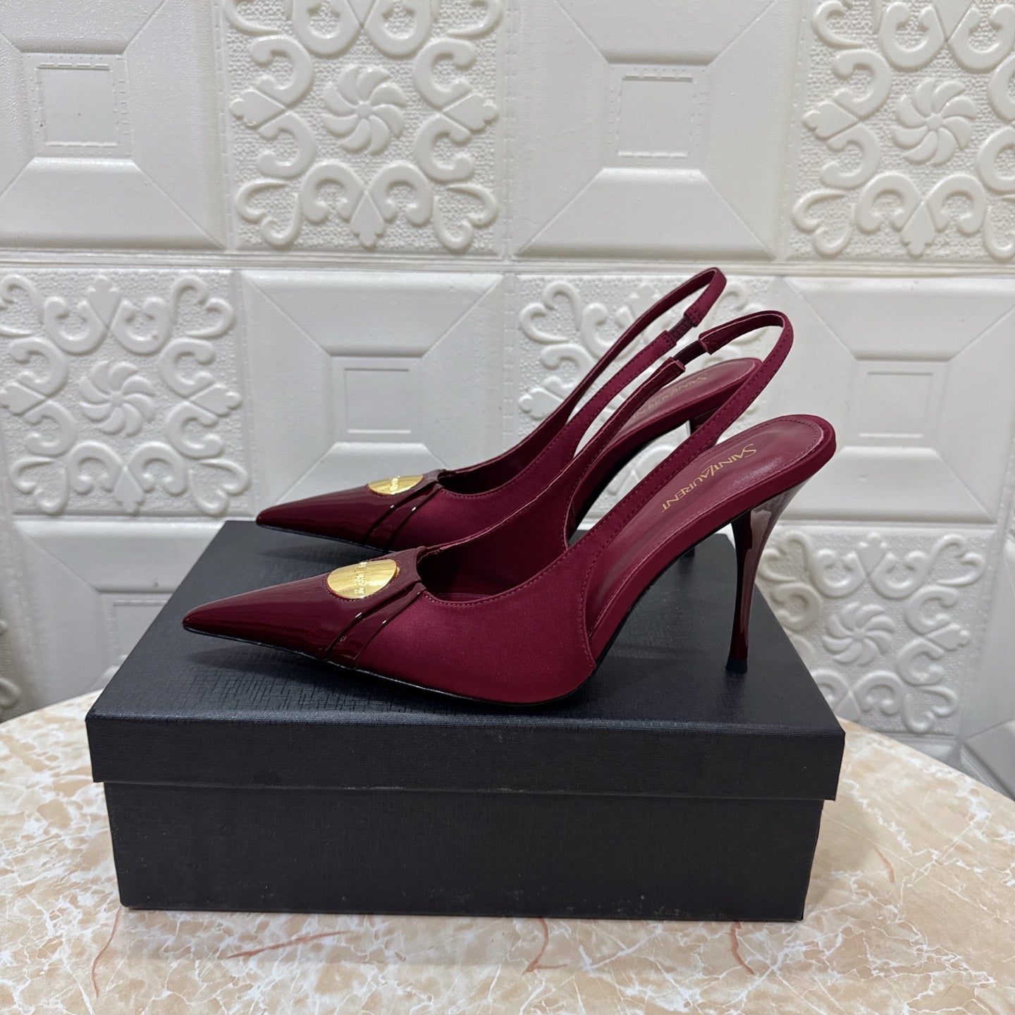 26FW New YSL Logo High Heels 👠(height: 10.5cm)