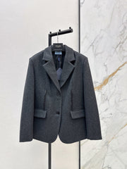 26FW New Blazer with Lettuce-Edge Trim 🩶