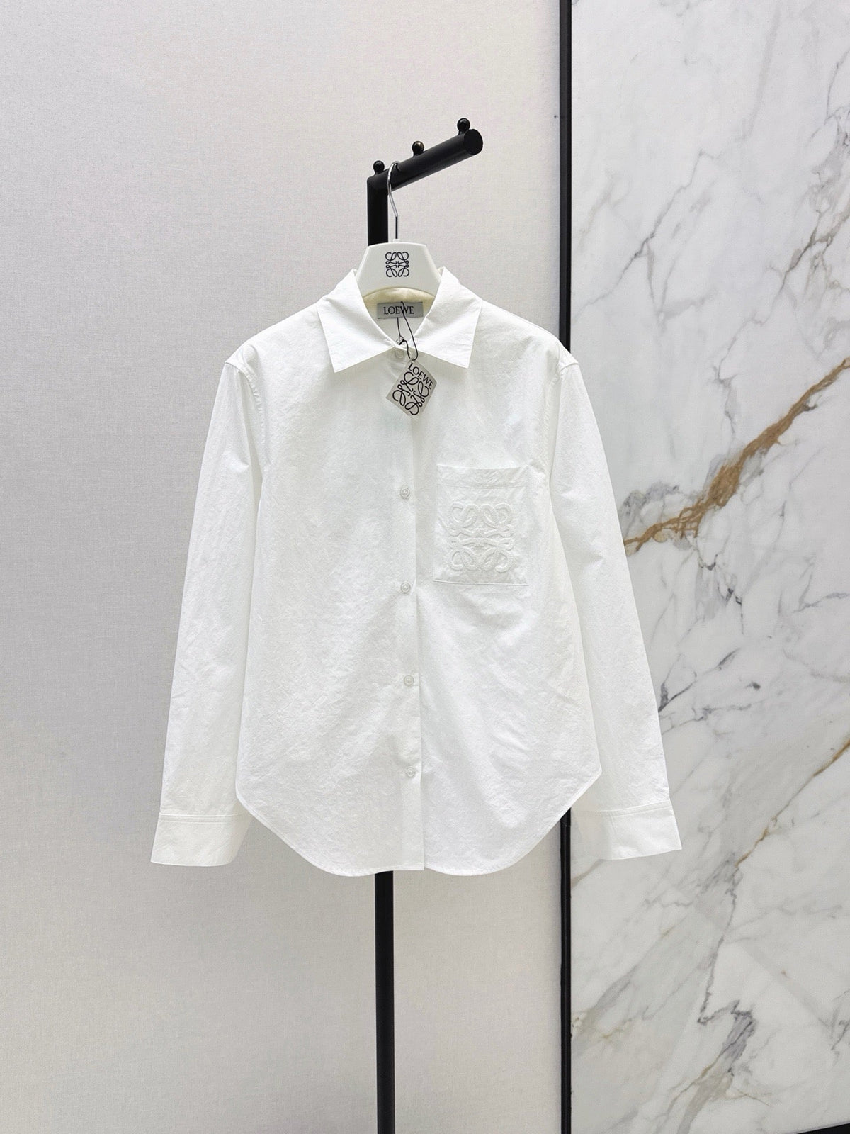 26FW New Classic Logo Embroidered Collared Shirt 🩵