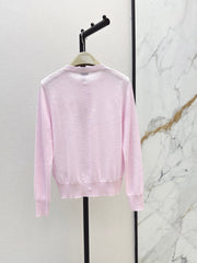 26FW New Jacquard Equestrian Knight Crew-Neck Button-Up Cardigan 💕