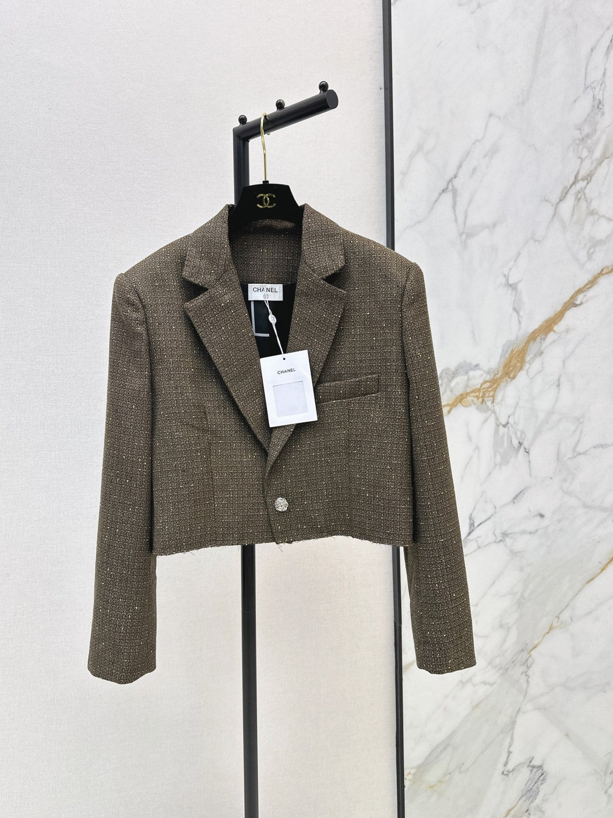 26FW New Runway-Style Cropped Knit Jacket 🤎