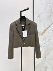 26FW New Runway-Style Cropped Knit Jacket 🤎