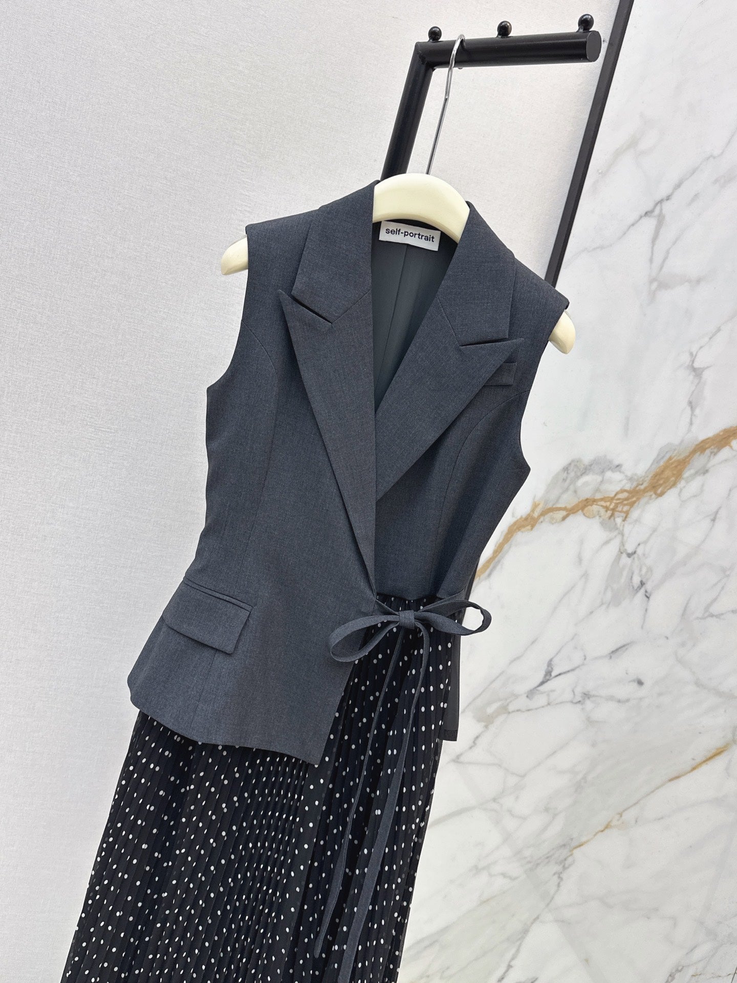 26FW New Polka-Dot Panel Dress (Faux-Layered Look) 🖤