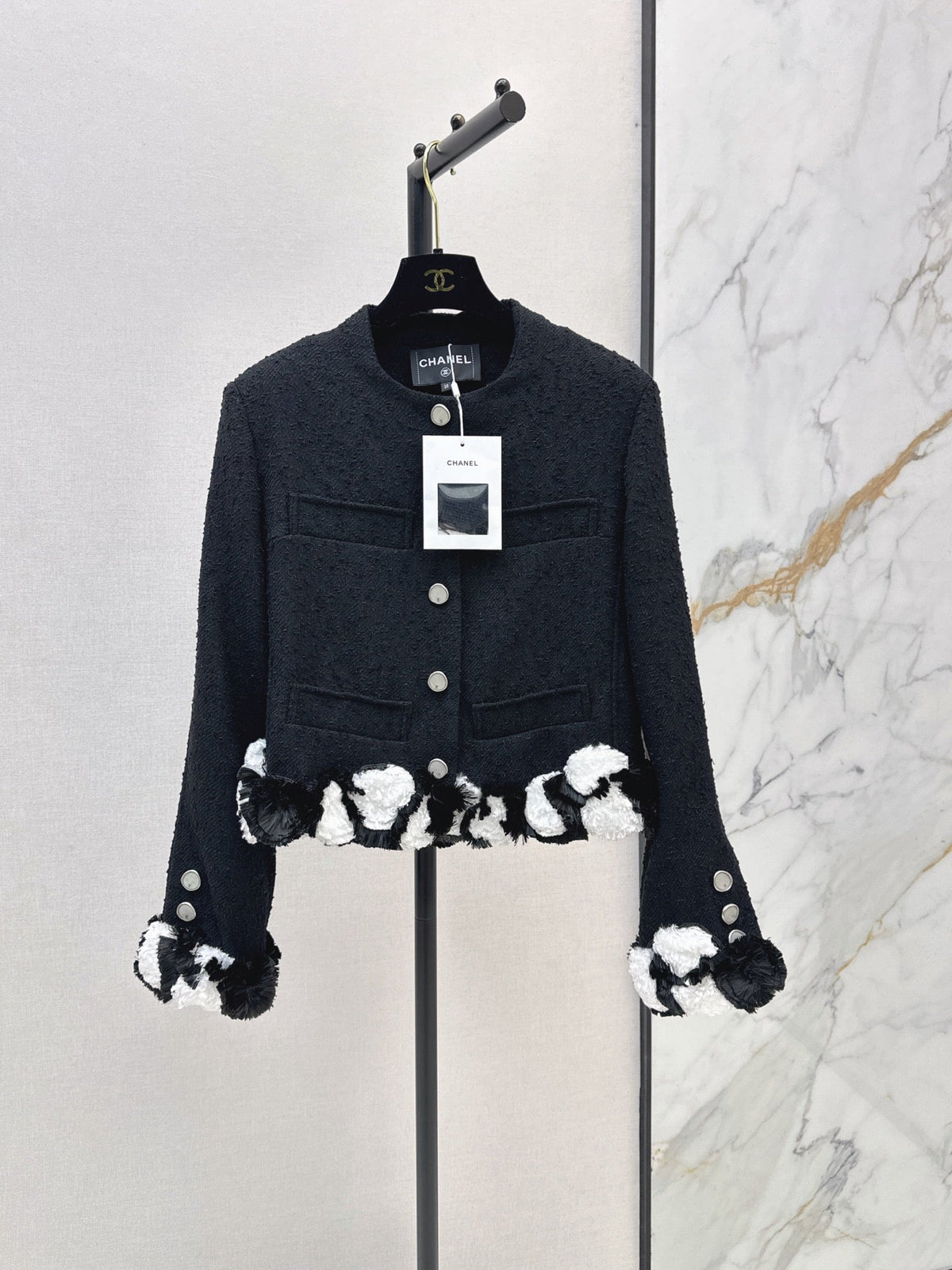 🔥Highest Quality🔥26FW New Runway Style Color-Block Tweed Jacket 🖤
