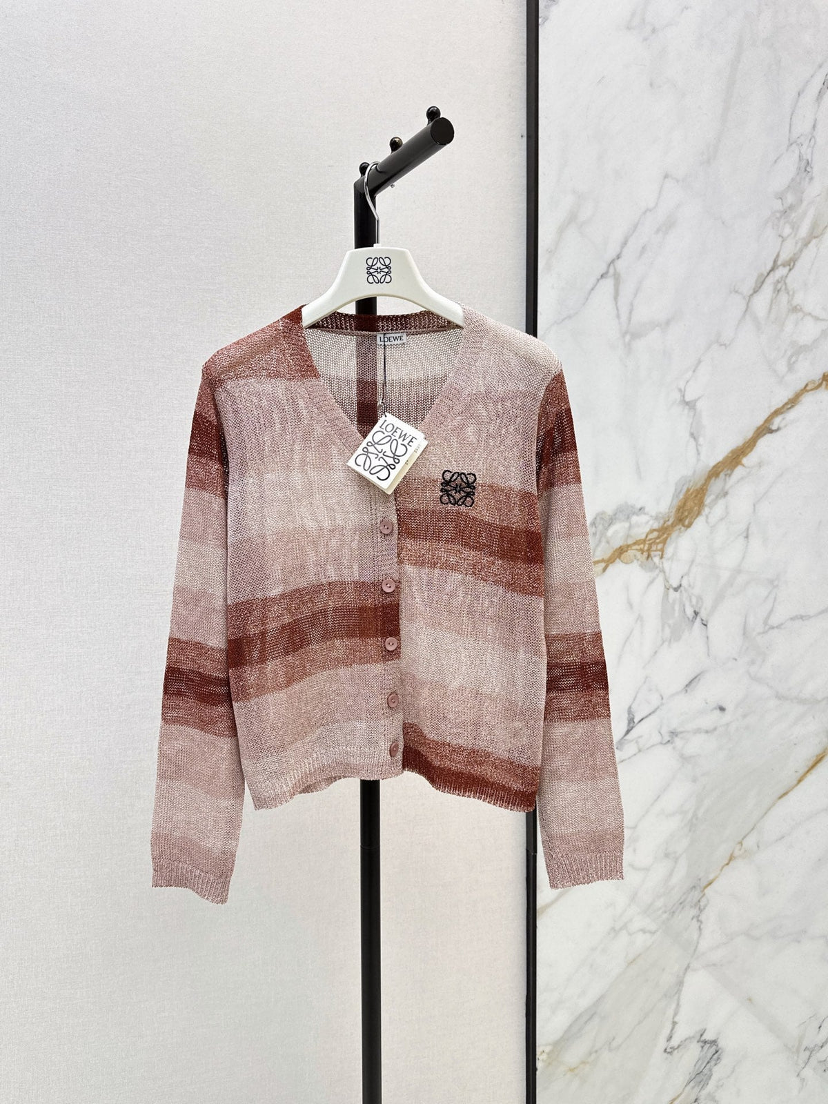 26FW New V-Neck Striped Knit Cardigan 🤍