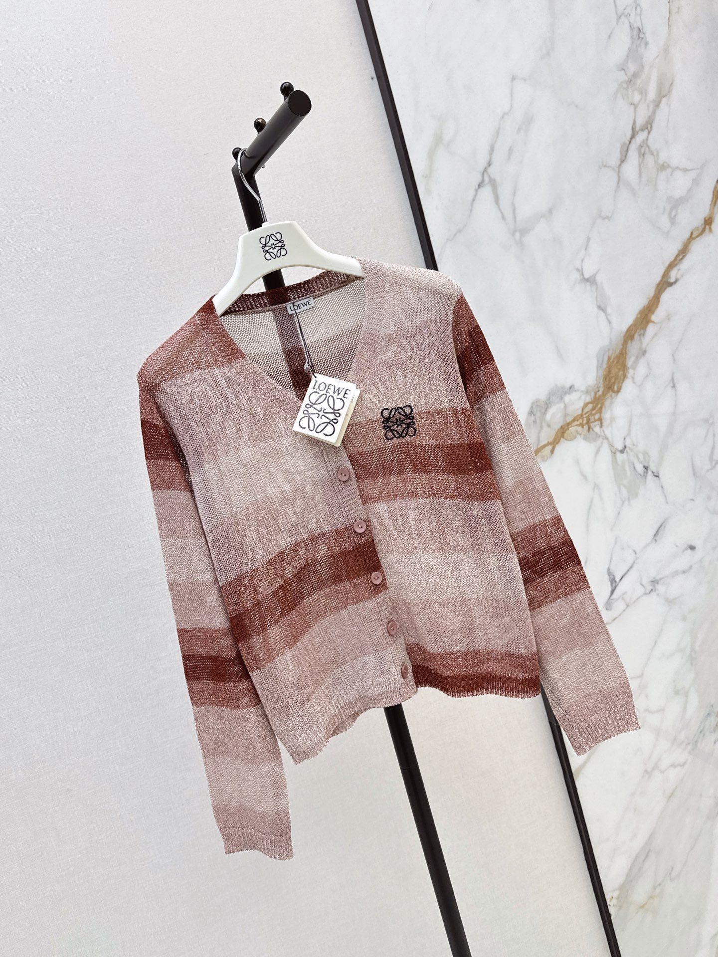 26FW New V-Neck Striped Knit Cardigan 🤍