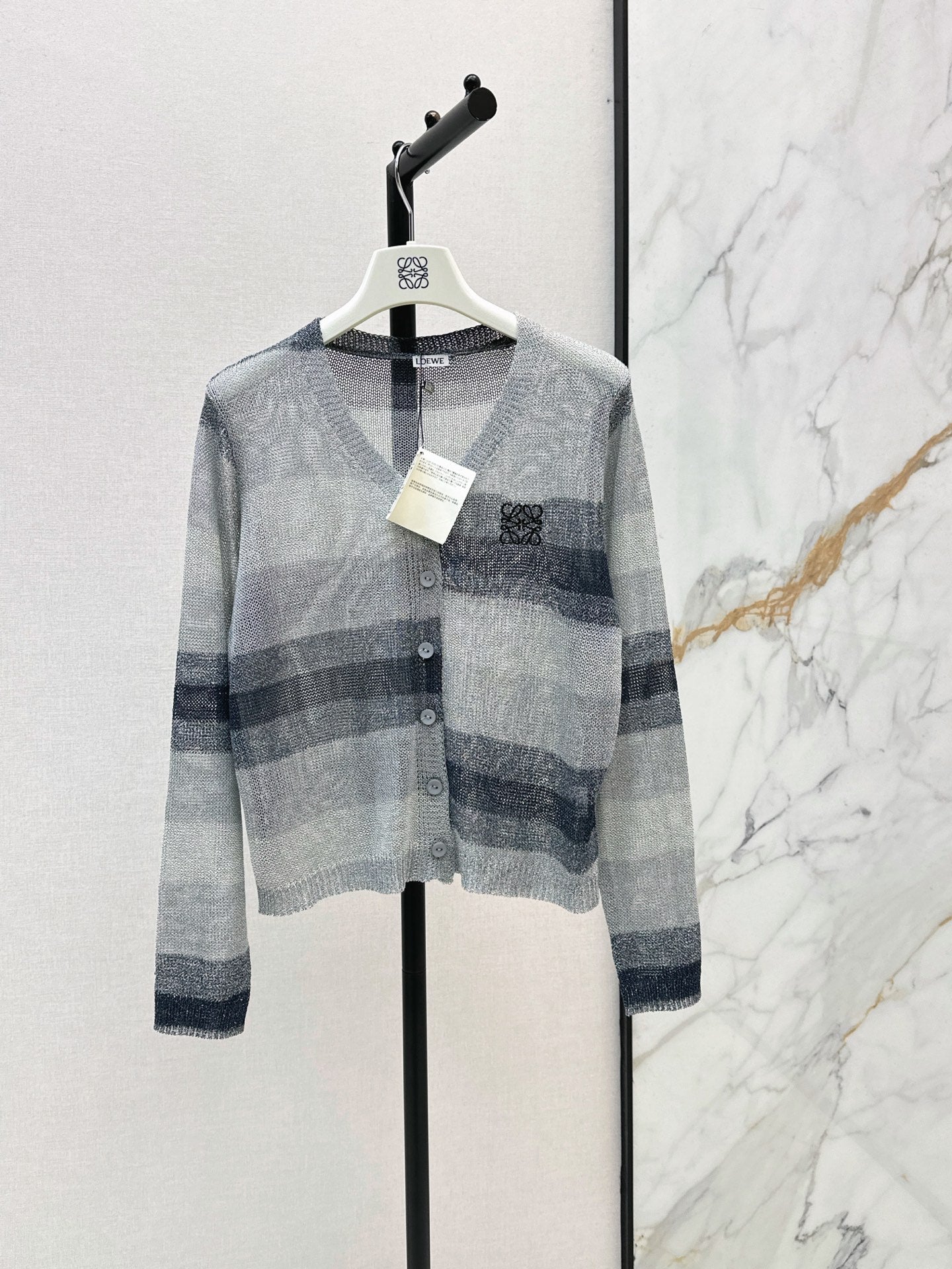 26FW New V-Neck Striped Knit Cardigan 🤍