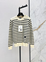26FW New Métiers d'Art Collection Striped Knit Top 🖤