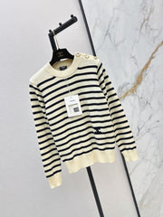 26FW New Métiers d'Art Collection Striped Knit Top 🖤