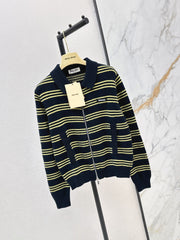 26FW New Striped Knit Cardigan with Collar 🖤
