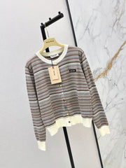 MiuMiu/26FW New Striped Knit Cardigan 🤎