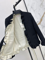 VALENTINO/26FW New Mixed-Color Ruffled Cardigan-Style Jacket 🖤
