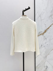 🔥Highest Quality🔥26FW New Cream Waffle-Knit Stand-Collar Jacket 🤍