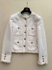 🔥Highest Quality🔥26FW New White Tweed Jacket 🤍