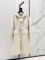 26FW New Reversible Cashmere Long Hooded Coat with Drawstring Waist 🖤
