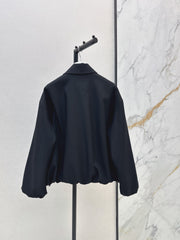 26FW New Oversized Jacket with Contrasting Ruffled Collar 🖤