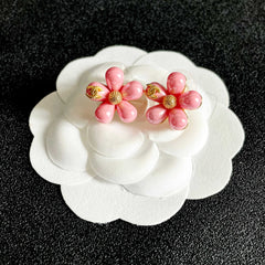 26FW New Double-C Floral Stud Earrings