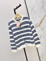 26FW New Striped Crew-Neck Cardigan 🤍