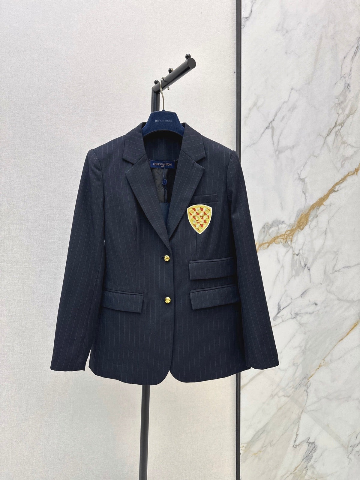 🔥Highest Quality🔥26FW New Striped Badge Blazer 🖤