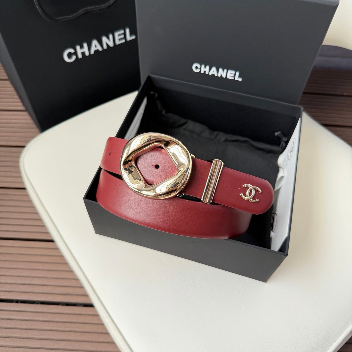 26FW New Double-C Top-Grain Cowhide Belt 30mm