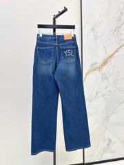 26FW New Logo Letter-Embroidered Straight-Leg Denim Jeans 🖤