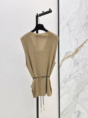 26FW New Camel V-Neck Sleeveless Knit Vest 🤎