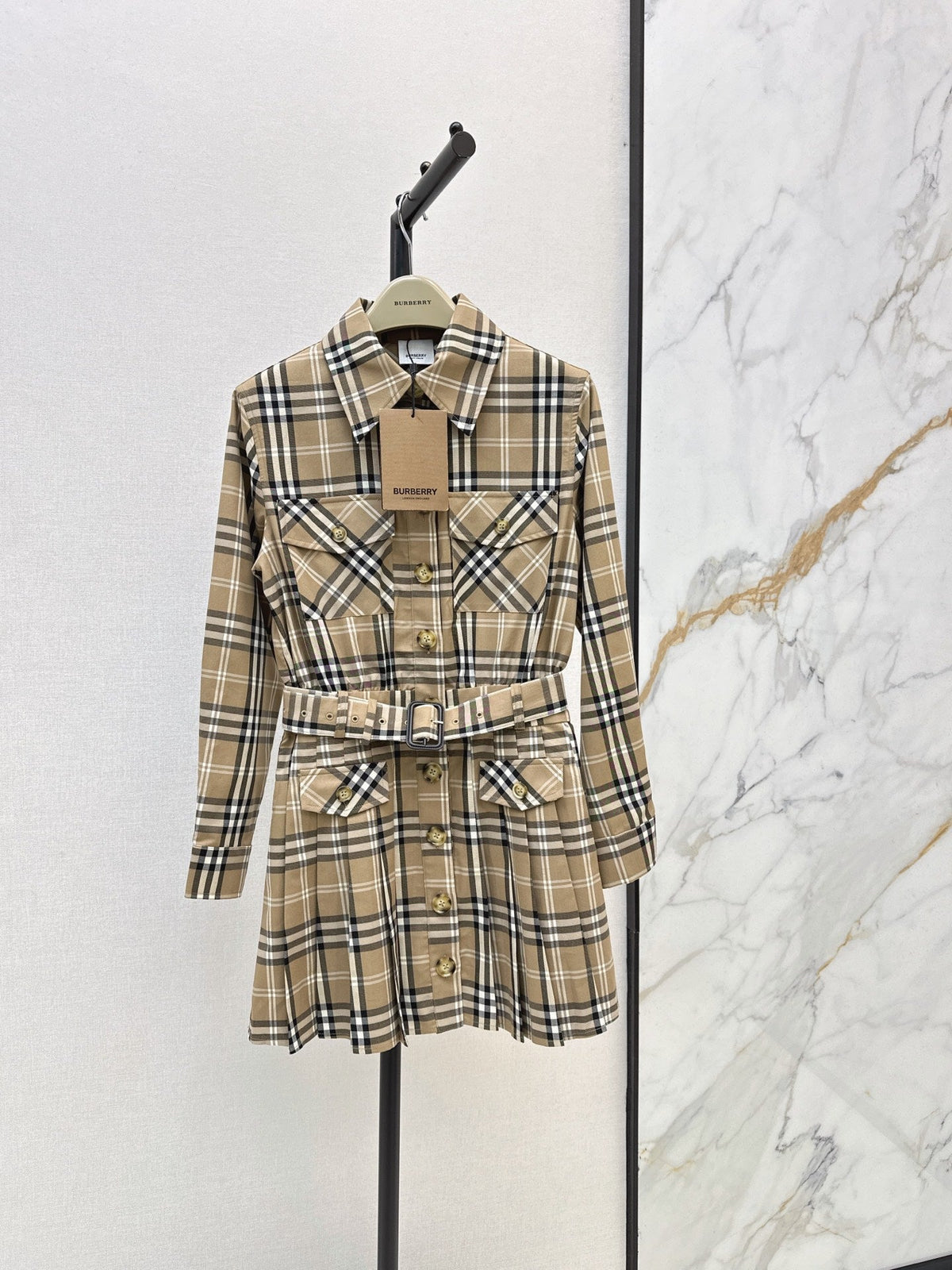 26FW New Classic Plaid Long-Sleeve Dress 🤎