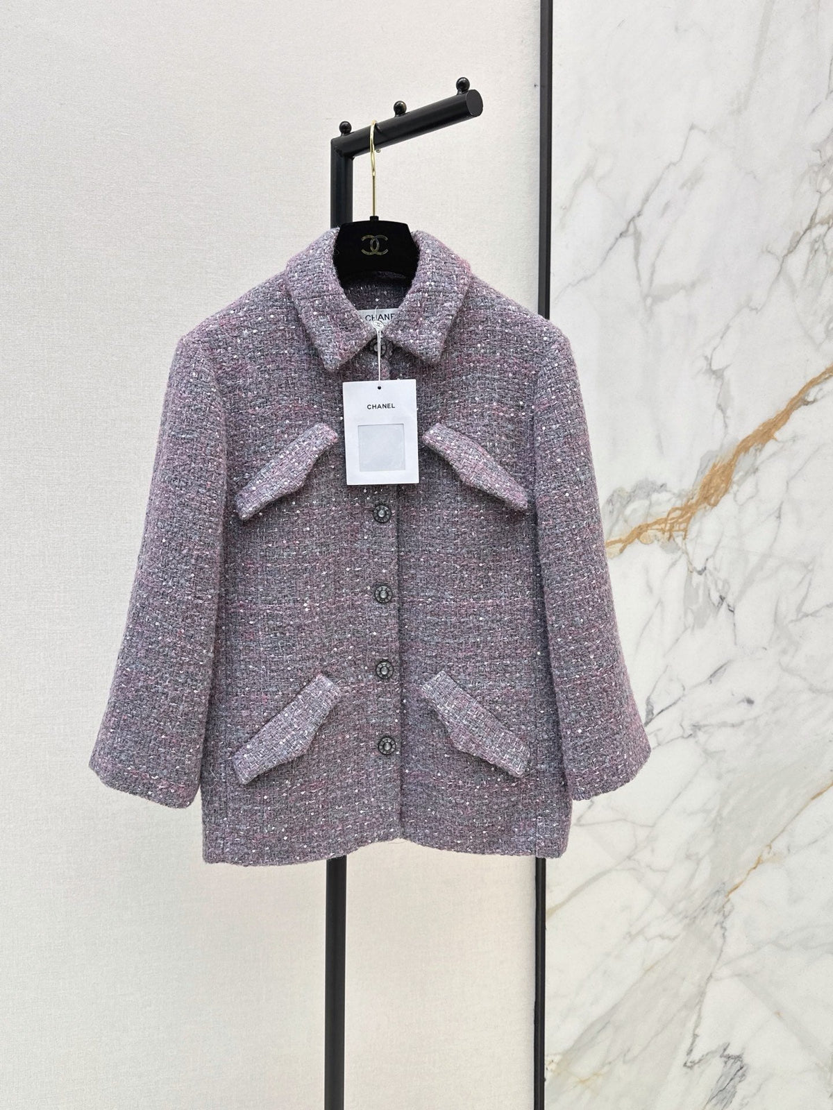 🔥Highest Quality🔥26FW New Mid-Length Lapel Knit Jacket 💜