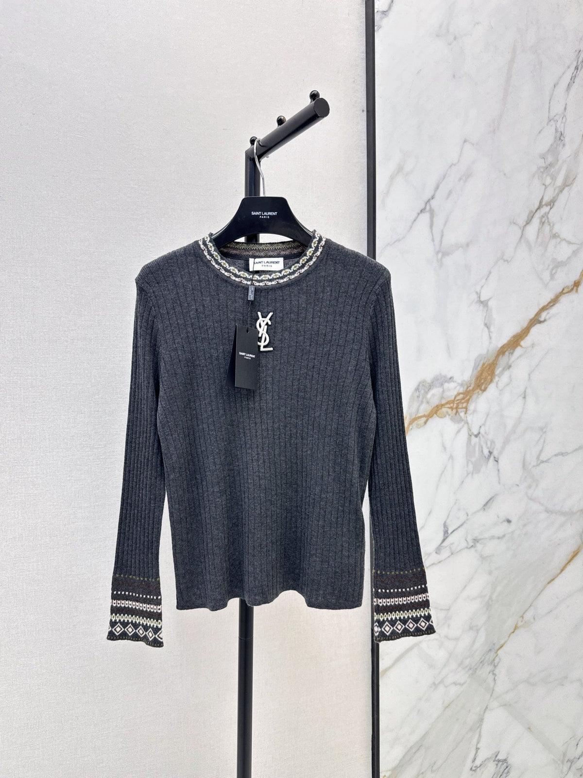 26FW New Slim-Fit Crew-Neck Knit Base Layer 🩶